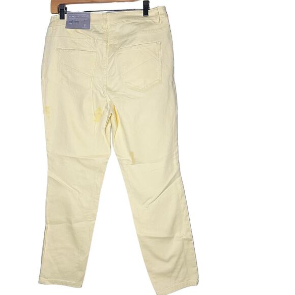 Christopher & banks Yellow Signature Slimming Solution Modern Ankle Jeans Size 8 - Picture 2 of 8